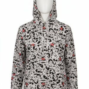 Disney Pullover Drawstring Hoodie Allover Mickey Mouse Graphic Sweater Men's XL